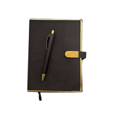 Tan and Gold theme Notebook with pen Soft bond Magnetic 192 Pages